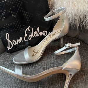 Sam Edelman Metallic Silver Heels
